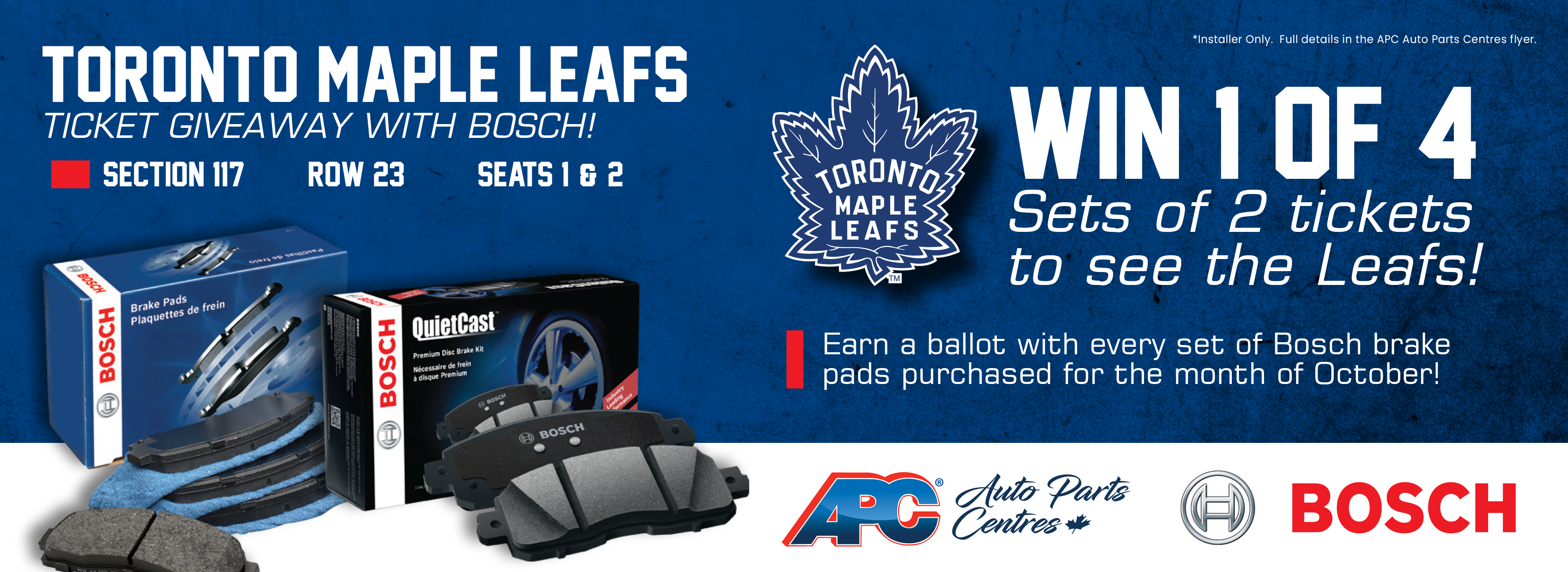 Win Toronto Maple Leaf Tickets with Bosch